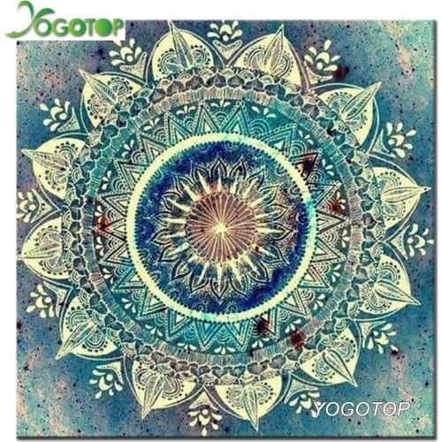 YOGOTOP 5D Diy Diamond Painting Cross Stitch Mandala Home Decor Full Rhinestones Mosaic Inlay Diamond Embroidery ZB419