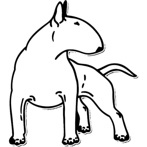 PLAY COOL Bull Terrier Dog Funny Styling Car Sticker Automobiles Motorcycles Exterior Accessories Vinyl Decal for Lada Bmw Audi