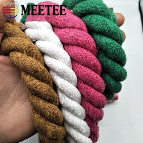 1M 20mm 3 Shares Cotton Ropes High Tenacity Twisted Cord Bag Decoration DIY Home Textile Accessories Craft