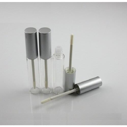 10 ML Lip Gloss Containers Empty Clear Eyelash Liquid Tube Cosmetic Packaging with UV Silver Cap Refillable Lipgloss Tube