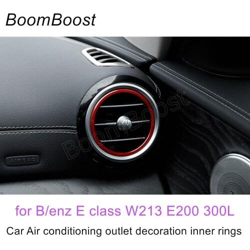 2 colors available 8 pieces hot sale car air conditioning outlet vent trim Inner ring sticker for Benz E class W213 E200 300L