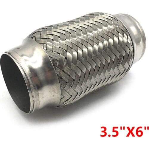 3.5"x 6" Car Exhaust ble Single Tube Joint Repair 304 Stainless Steel