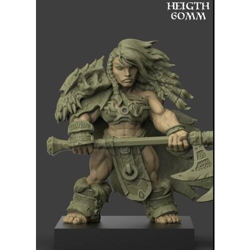 60mm ancient fantasy woman warrior Resin figure Model kits Miniature gk Unassembly Unpainted