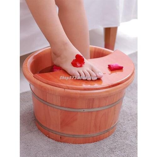 Oak Foot Bath Cask Foot Bath Cask Household Size Insulated Foot Wash Cask Leg Solid Wood Foot Bath Cask