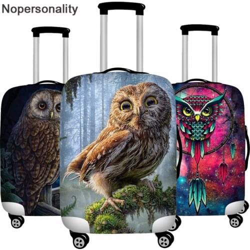 Nopersonality Galaxy Owl Print Elastic Protective Luggage Covers For 18-32 inch Suitcase Case Baggage Cover Travel Accessories