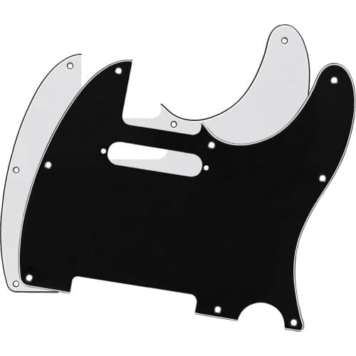 FLEOR 2PCS White&Black Electric Guitar Pickguards TL 8 Hole for American/Mexican TL Style Guitar Replacement