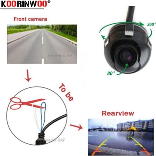 Koorinwoo HD Night Vision 360 degree Car Rear View Camera Front Camera Front View Side Reversing Backup Camera Parking Assist