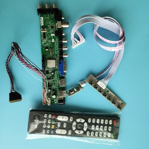 Kit For LTN116AT06-L02 HDMI AV 1366X768 40pin controller board digital LED USB VGA TV Signal DVB-T DVB-T2 11.6" remote