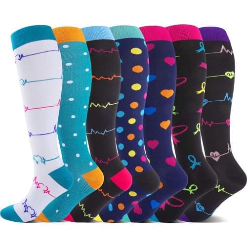 48 Style Compression Stocking Women Men Best for Nurse Professional Stocking Varicose Veins Leg Relief Pain Sports Running Socks