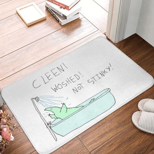 Clean Bathed Showered Doormat Carpet Mat Rug Polyester Anti-slip Floor Decor Bath Bathroom Kitchen Living Room 40x60