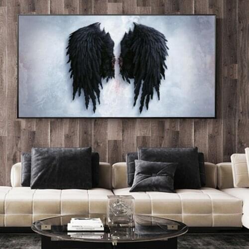 Angel Wings Wall Art Canvas Posters Prints Angel Feather Wings Paintings On The Wall Pictures For Living Room Decor