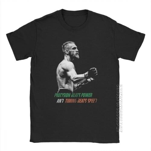 Conor McGregor Mens T Shirt Apologize Quotes Vintage 100% Cotton Male Tshirt Tee Shirt O-Neck T-Shirt Summer Clothes