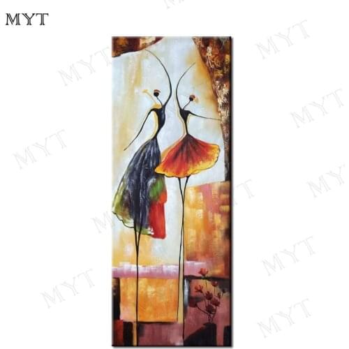 MYT 100% Handpainted Abstract Oil Painting on Canvas Dance Poster Wall Art Picture for Living Room Home Cuadros Decor Gift