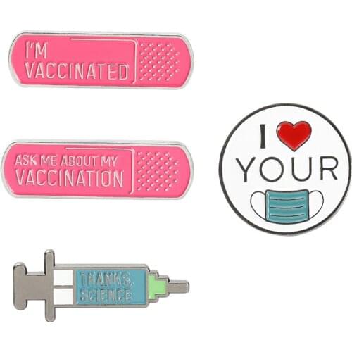Scientific Medical Reagents Hard Enamel Pins Love & Peace Medical Brooches Women Men Backpack Collar Lapel Badge Fashion Jewelry
