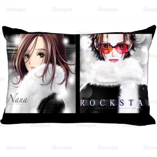 Anime Nana Pillowcase Satin Fabric Pillow Cover New Rectangle Zipper Pillow Cases Home Office Wedding Decorative 0409