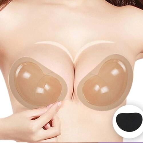 Bikini Invisible Bra Chest Padded Swimsuit Bikini Small Bust Thicker Breathable Sponge Push Up Bra Pad Invisible Paste Padding