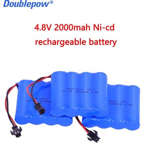 4.8V 2000mah Ni-CD Battery Rechargeable Battery Used for Toy Car Dump Truck Four-wheel Drive Alloy Climbing Car AA Battery Pack