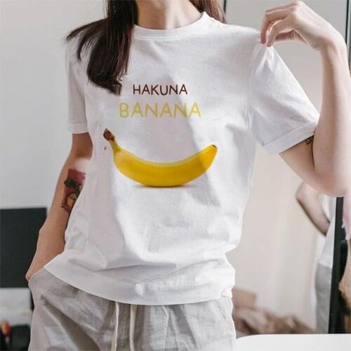 New Summer Women Fashion Hakuna Matata Letter Print Casual Short Sleeve Anime T Shirt Loose O-neck Ladies T-shirt Tops for Women