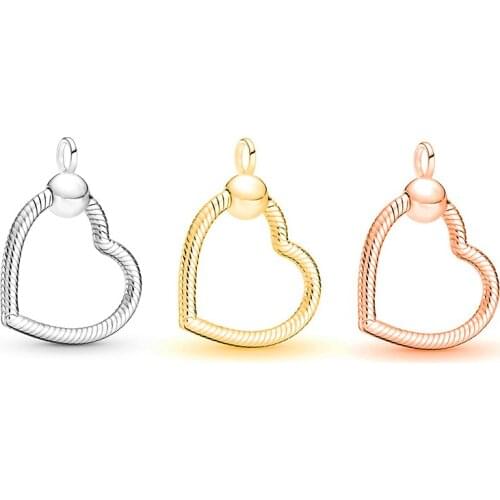 2021 New Heart Pendant Can Open DIY Charm Pendant To Make Necklace keychain Gift,Men And Women Brand Jewelry Direct Shipment