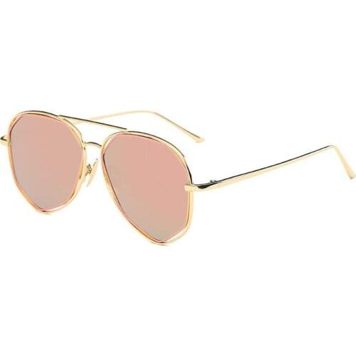 Brand Designer Sunglasses Women Vintage Metal Reflective Glasses For Women Mirror Retro Oculos De Sol Gafas