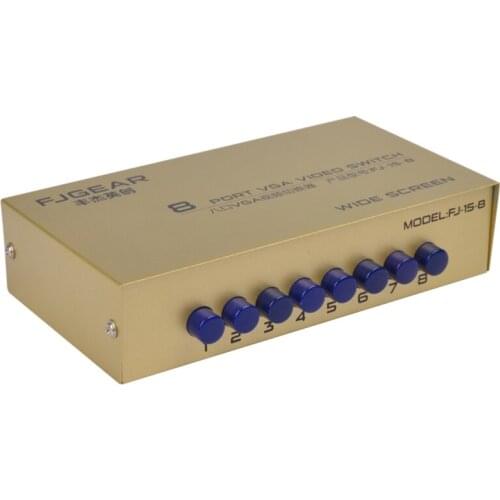 8 Port VGA Switch Video Switcher Box 1920*1440 250MHz 8 in 1 out Selector for PC 203A