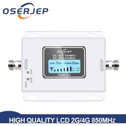 Band B5 850 Mhz Repeater 70dB CDMA Repetidor GSM 850Mhz 2G 3G Cellular Cell Phone Signal Booster , GSM Signal Repeater Amplifier