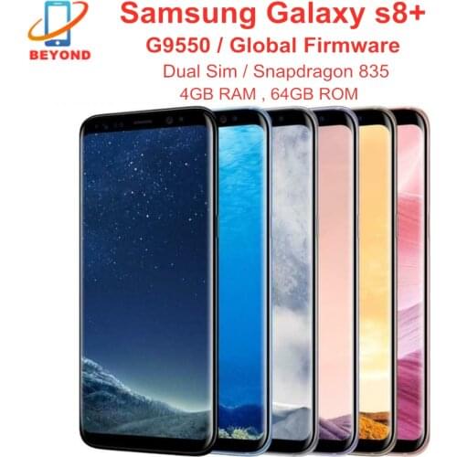 Samsung Galaxy S8+ S8 Plus G9550 Dual Sim RAM 4GB ROM 64GB Octa Core 6.2" Snapdragon 835 NFC Original Unlocked Mobile Phone