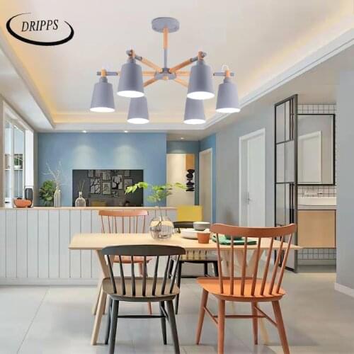 Nordic hanging LED chandelier bedroom ceiling lamp childrens room lighting lamp dining chandelier