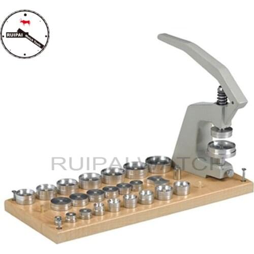 RP-5500A Table Type Watch Press Tool wristwatch Back Cystal Glass Pressing Tool with 25pcs assort size Aluminum Alloy Watch Dies