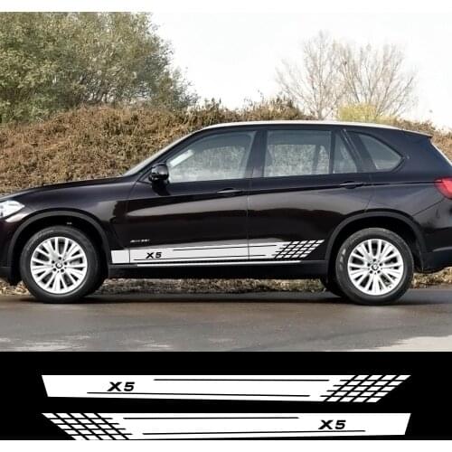 2pcs For BMW X5 F15 E70 E53 G05 Car Door Long Side Stickers Auto Vinyl Film Decals Stylish Automobiles Tuning Car Accessories
