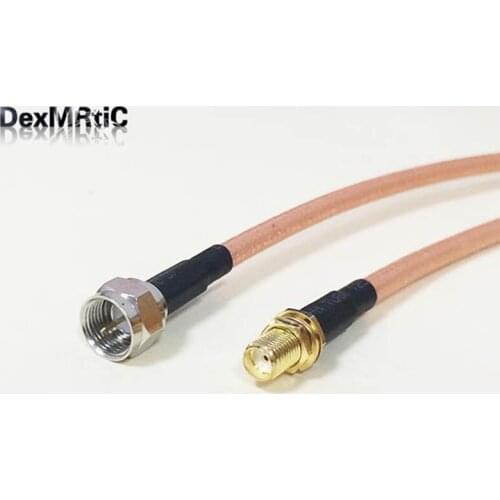 High-quality low-loss SMA Female Jack Switch F Male Plug pigtail cable RG142 50CM/100CM Adapter