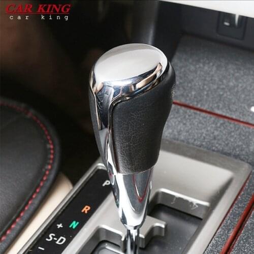 For Toyota Corolla 2014-2018 E170 ABS Chrome Car gear shift lever knob handle cover trim Car styling Accessories 1pcs