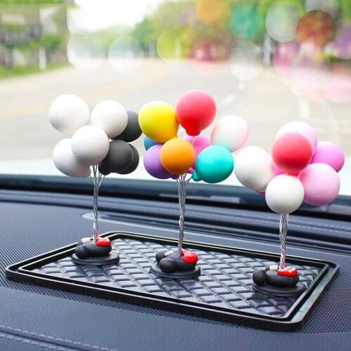 1Pcs Creative Soft Clay Advertising Balloon Car Ornaments Fashion Dashboard Decor Multicolour Cute Home Decoration