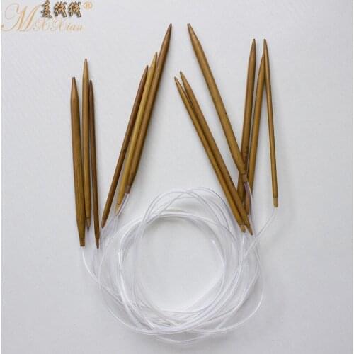 2pcs 80cm Long Circular Knitting Needles 4.0mm 4.5mm 5.5mm 6.0mm 7mm 8mm Smooth Finish Bamboo Knitting Needles Crochet Hooks