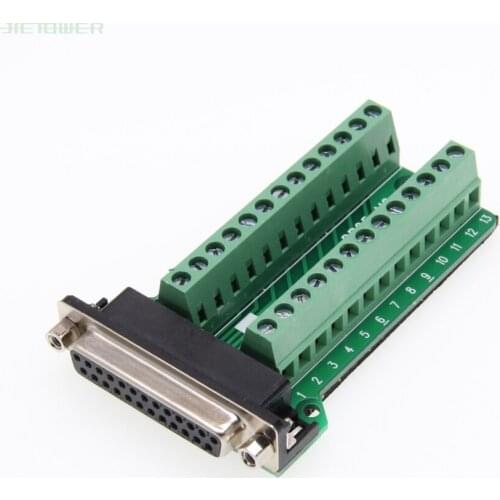 30pcs/lot High Quality DB25 Female 25 Pin Port Signals Breakout Board,DB25 Female 25 Pin Port Terminal Adapter Plate