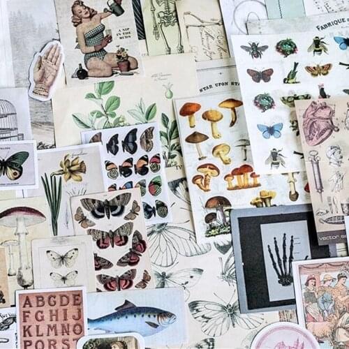36 Pcs Diy Stickers Vintage Scrapbooking Pack Decorative Antique Retro Collection Washi Paper Sticker For Art Craft Album Gift