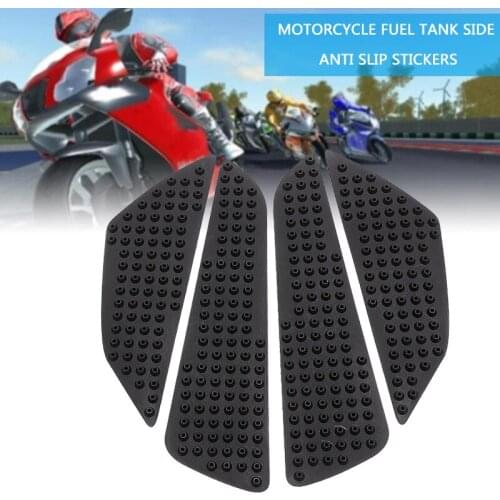 4pcs/set 2 Colors Universal Rubber Motorcycle Tank Side Knee Styling Sticker Grip Traction Pad Protectors For Honda For Kawasaki