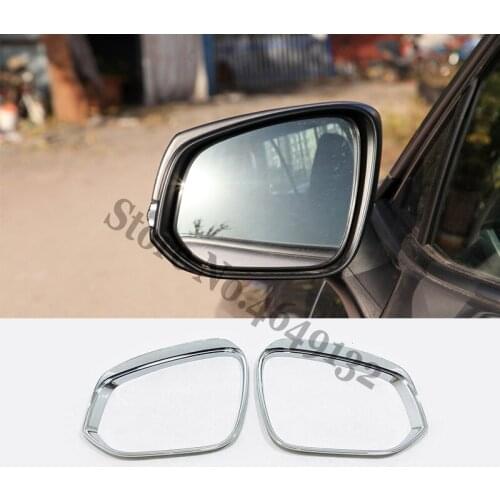 2019 2020 Accessories Rain Eyebrow Cover Trim Sticker Shell Chrome Styling for Toyota RAV4 Car Side Door Rearview Mirror Block