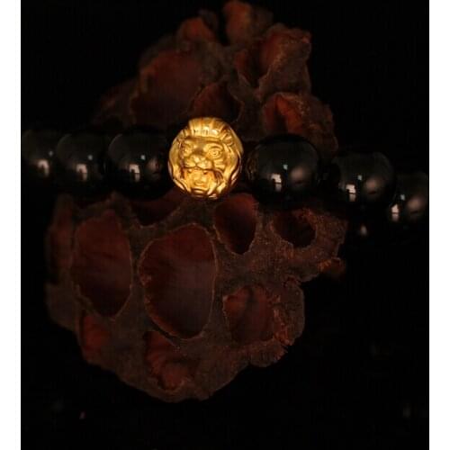 Pure 24K Yellow Gold Pendant Lion bracelet Pendant 1.92g