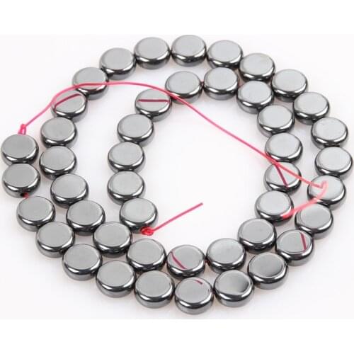 Free Shipping 4 6 8 10MM Natural Stone Black Hematite Beads 15" Per Strand Pick Size DIY Jewelry, Bracelet Necklace Accessories