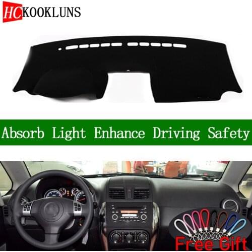 For SUZUKI SX4 2006 2007 2008 2009-2016 Dashboard Cover Sun Shade Dash Mat Pad Carpet Car Stickers Interior Accessories