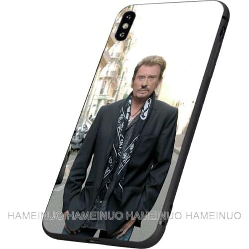 Black tpu case for iphone 5 5s SE 2020 6 6s 7 8 plus x 10 case silicone cover for iphone XR XS 11 pro MAX case Johnny Hallyday