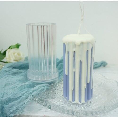 Cylinder stripDIY Plaster candle Mould For home Decoration Silicone Candle Molds Bee wax candle mold