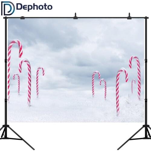 Dephoto Christmas Candy Cane Winter Snowflake Photography Backdrops for Children Newborn Photo Backgrounds Portrait Studio Props