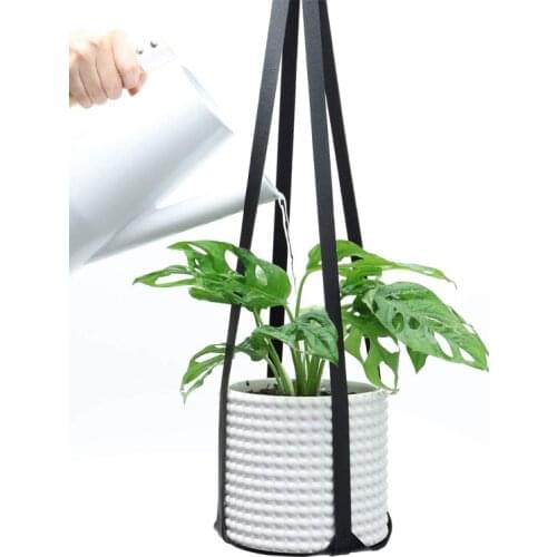 PU Leather Flower Pot Hanger Home Garden Hanging Plant Flower Pot Holder Bag Courtyard Garden Hanging Planter Hanging Basket