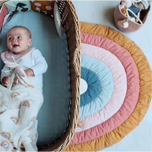Creative Rainbow Baby Play Mat Floor Crawling Rug Children Kids Playmat Pad Carpet Newborn Infants Nursery Room Decor