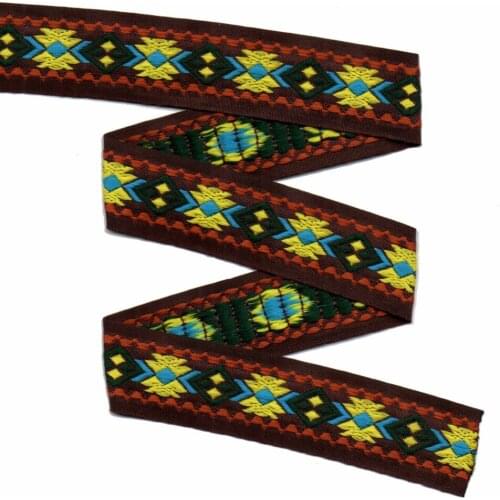 ZERZEEMOOY 2017 HOT!!! 1'' 26mm 10yard/lots 100% polyester Woven Jacquard Ribbon Zakka Handmade mix color geometry dog collars