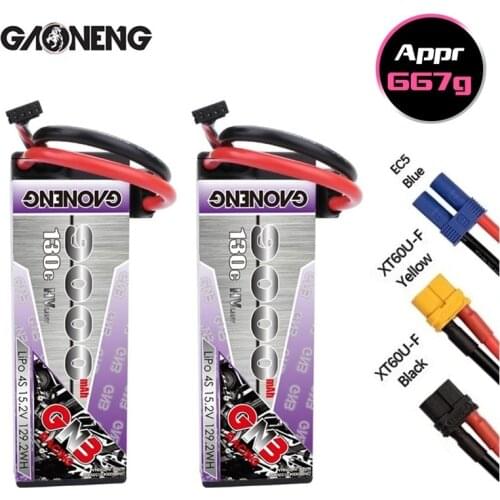 GAONENG GNB 15.2V 9000mAh 130C PLUS LiPo Battery For Remote Control Car Racing Spare Parts With Shell Upgrade LiHV 4S Battery
