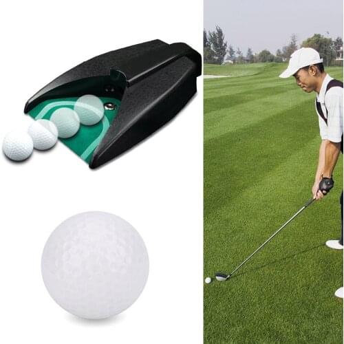 Plastic Golf Putting Mat Auto Return System Golfing Training Ball Kick Putting Mat Back Automatic Return Device Golf Garden Lawn