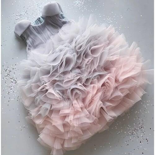 Girl Princess Dress Childrens One Shoulder Colorful Dress Girl Dresses for Wedding Hollow Kid Party Communion Dress